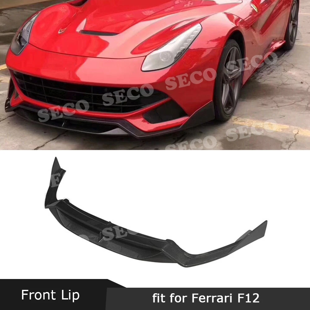 Карбоновый передний спойлер D Стиль чехол для Ferrari F12 Berlinetta 2013 FRP бампер протектор автомобильный Стайлинг