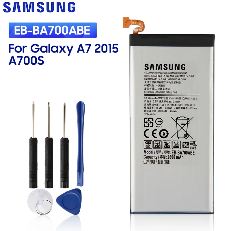 

Аккумулятор Samsung для Samsung Galaxy A7 A700, A700S, A700L, A700FD, EB-BA700ABE мА · ч, с бесплатными инструментами