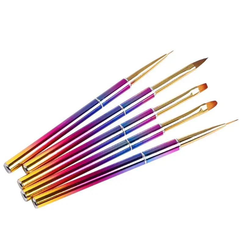 

5PCS Kapmore Women Nail Painting Brush Set Professional Nail Art Brush Pens Nail Drawing Tools DIY Nail Art Dotting Tools