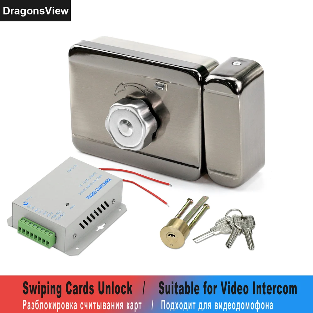 Металлический Электрический замок DragonsView для видеодомофона система контроля