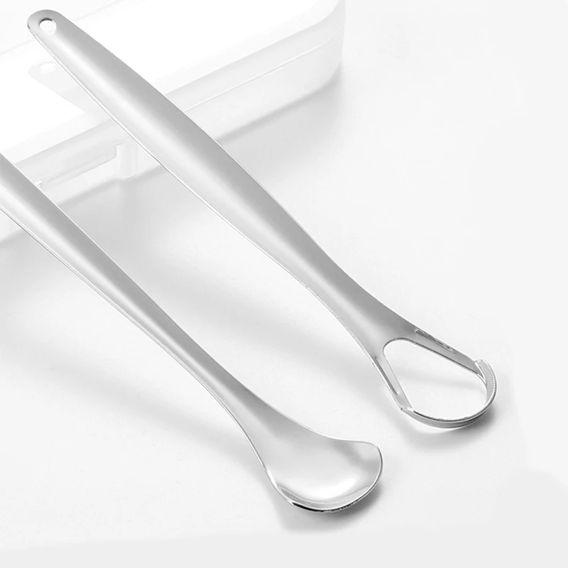 

Stainless Steel Tongue Scraper Cleaner Metal Srapes Reusable & Ecofriendly Tongue Brush Breath Scraper