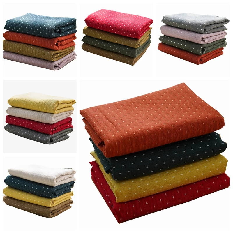 

Christmas Red Vintage Dots Patchwork Fabric Cotton Polyester Jacquard Sewing Fabric For DIY Sew Quilt 25X25cm/PCS