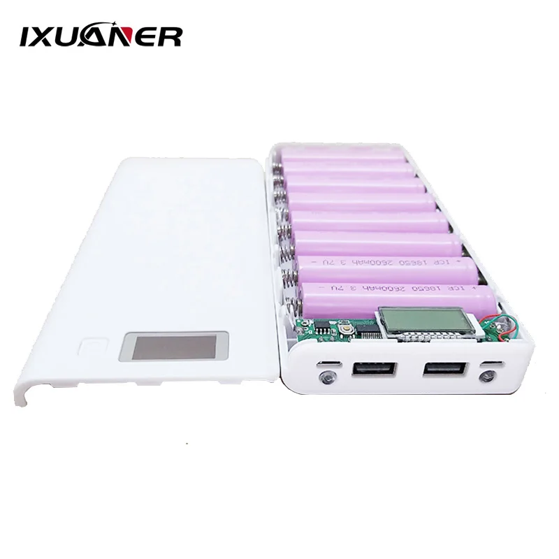 5V 2.1A Dual USB 8*18650 Power Bank контейнер под элемент питания Мобильный телефон зарядное