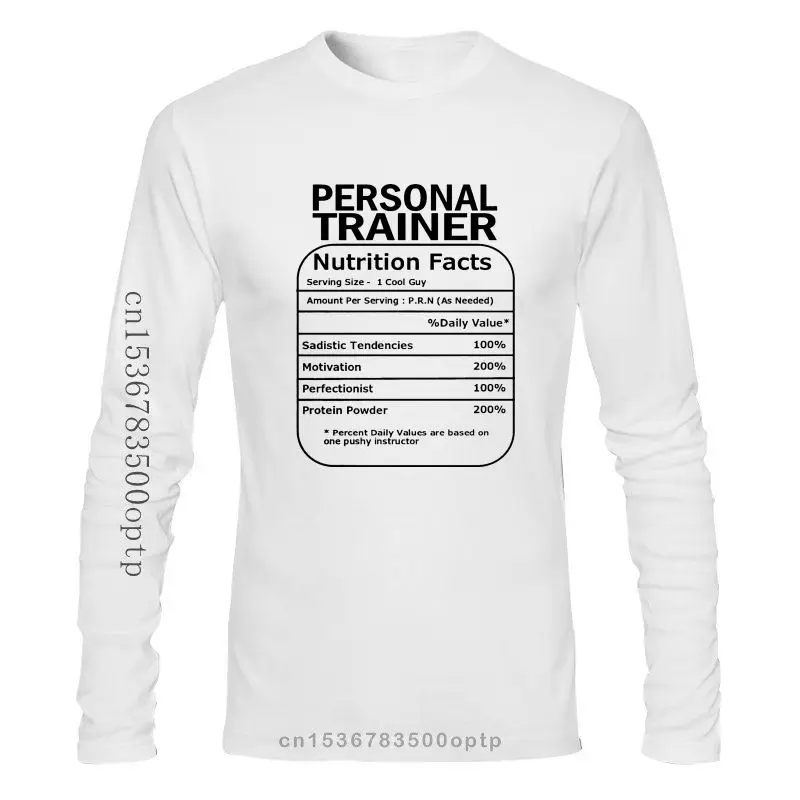 

2019 Newest Brand Men Sleeve Fashion Men Personal Trainer Nutrition Funny Printed Vintage Gift Present Casual T-Shirt
