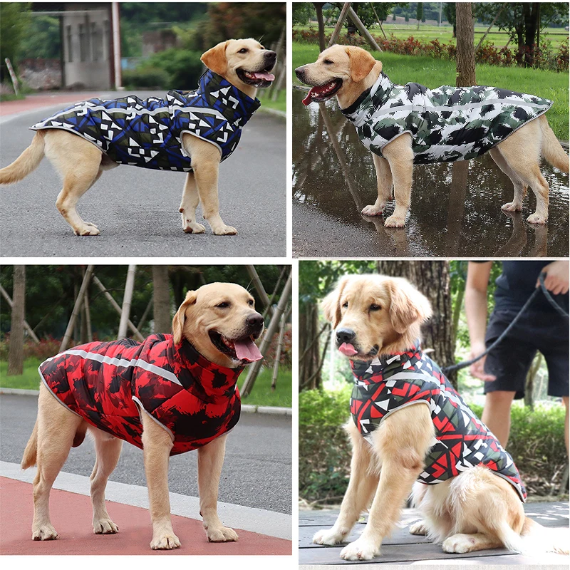 

Grote Hond Kleding Winter Warme Honden Kleding Voor Pet Waterdichte Hond Jas Reflecterende Gewatteerde Vest Voor Doberman Rottw