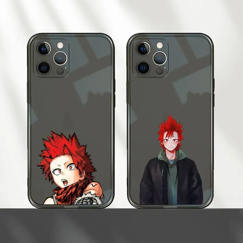 

Riot Eijiro Kirishima anime Phone Case Transparent for iPhone 7 8 11 12 se 2020 mini pro X XS XR MAX Plus
