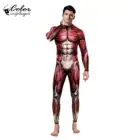 Карнавальный костюм для Хэллоуина, карнавальный костюм человека для косплея мышц, костюм кошки зентай, наряды с 3d-цифровым принтом, спортивный костюм, боди