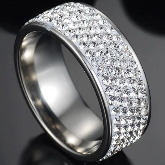 8MM Silver 5Rows Ювелирные изделия MeMolissa, Ретро стиль, нержавеющая сталь, татуировка дракона, мужское кольцо для мужчин, серебро, черный цвет, широкие кольца в стиле панк - Цвет основного камня: 8MM Silver 5Rows