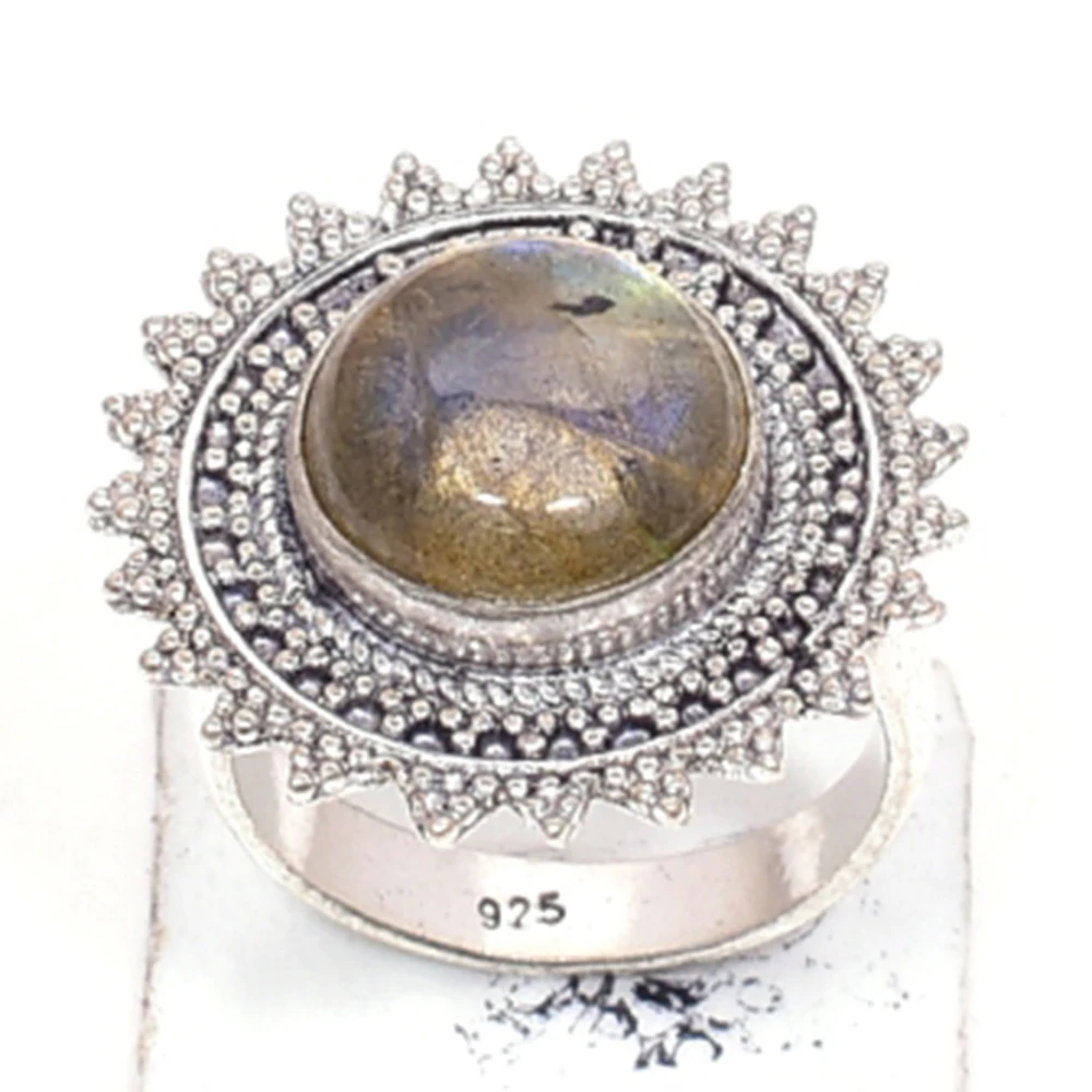 

Genuine Labradorite Silver Overlay over Copper, Hand Made Women Jewelry gift , R6697