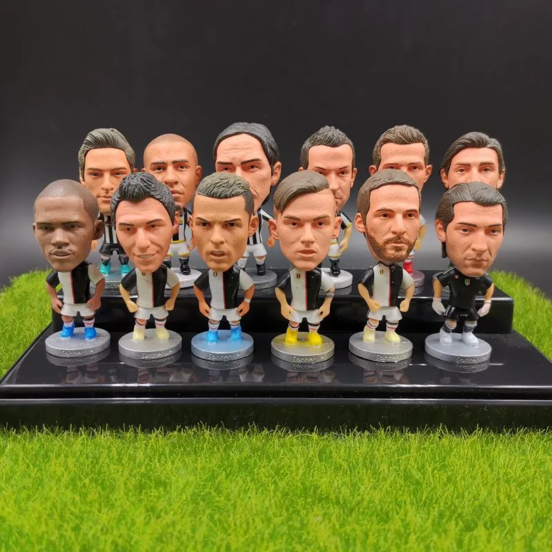 

Soccer Player 2.5inch Mini Model JV .C Ronaldo Buffon Dibala Footballplayer 6.5CM Action Figures Doll