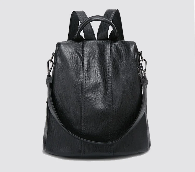 Женский рюкзак из мягкой ПУ кожи вместительный для отдыха и путешествий|Мужские