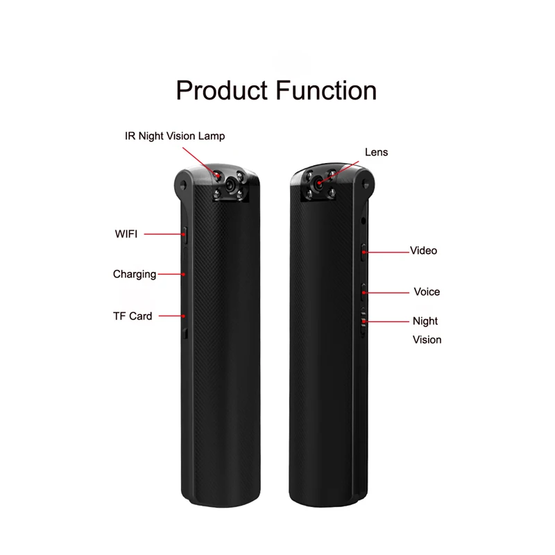 Беспроводная цифровая мини камера P2P Wi Fi диктофон с зажимом для задней панели ИК