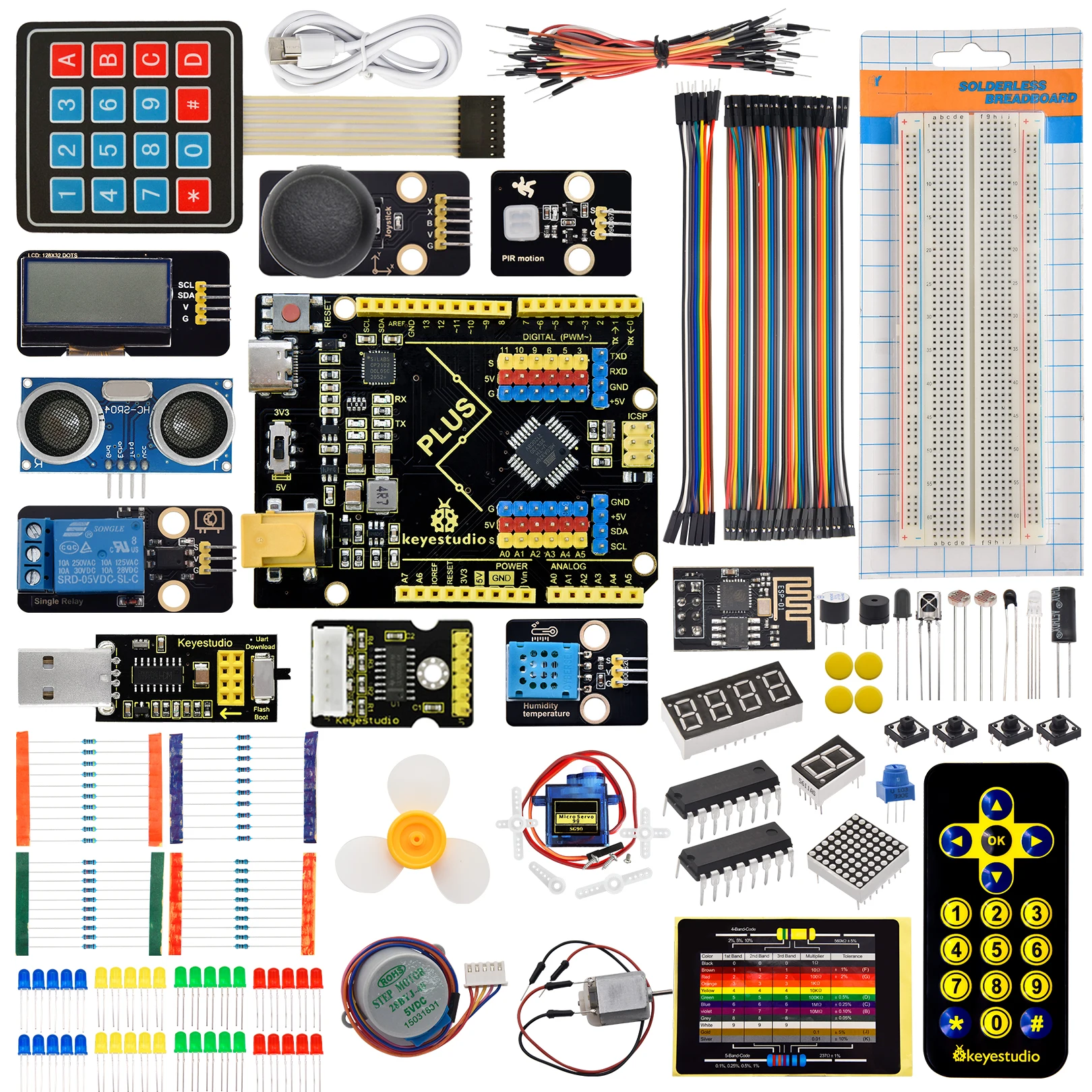 

Keyestudio Upgraded Complete Full Starter Kit For Arduino Stater Kit DIY Scratch Graphical Programming Electronics Kit 32Project