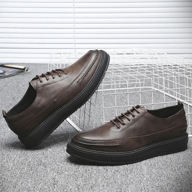 Мужские классические туфли оксфорды деловые мужские свадебные кожаные офисные