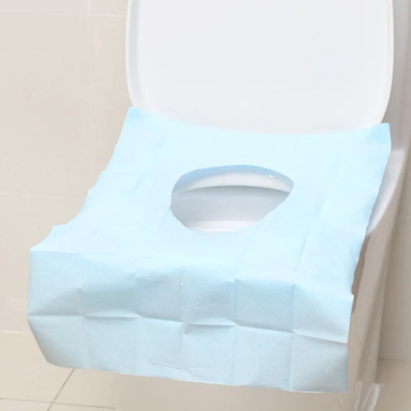 

10pcs Disposable Toilet Seat Cover Waterproof Anti Bacterium Traveling Safety Bathroom Accessiories Mat Portabable New Supplies