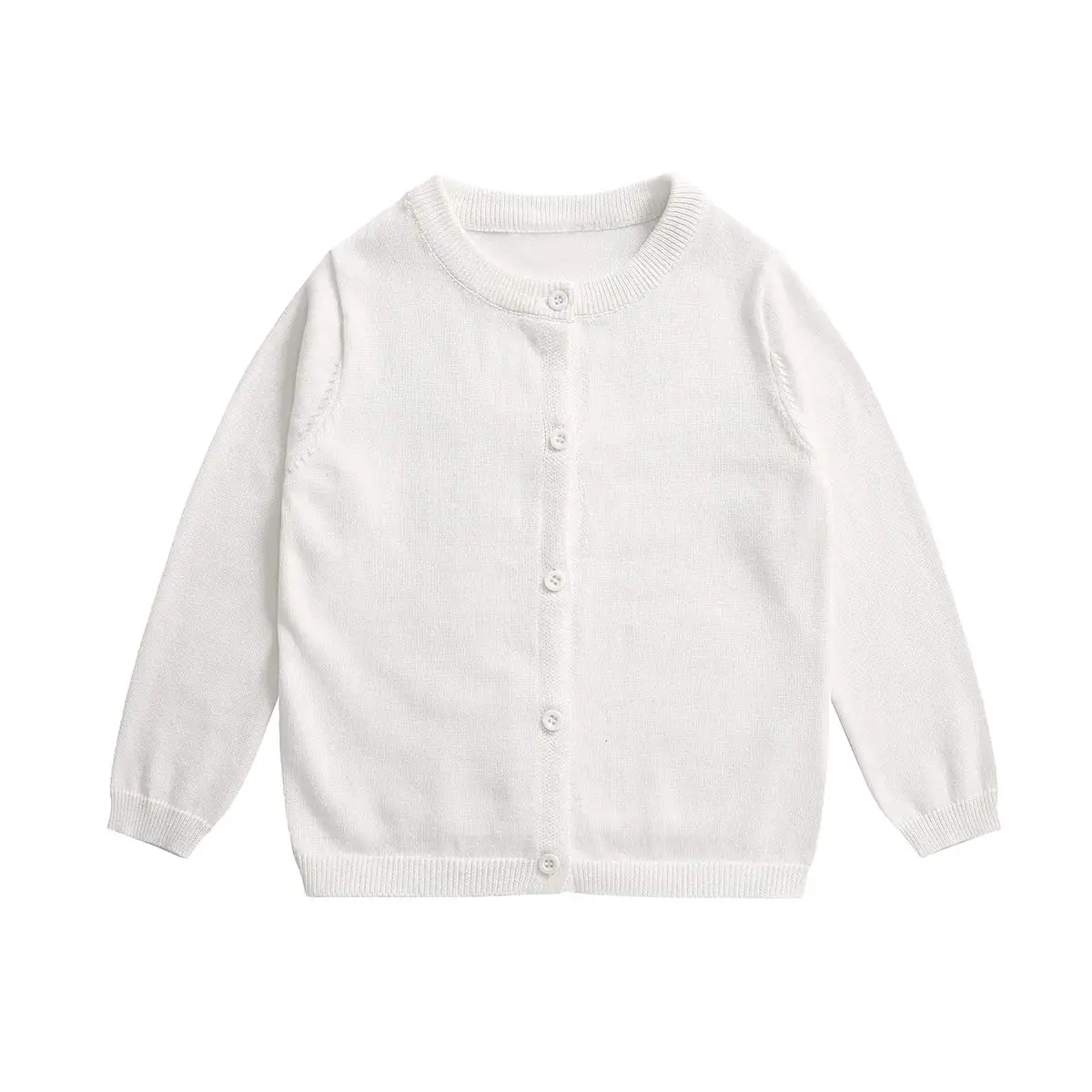 Girl Long Sleeve Cardigan Sweater Toddler Boys Knitted School Uniforms Button Down Solid Knit Cardigans