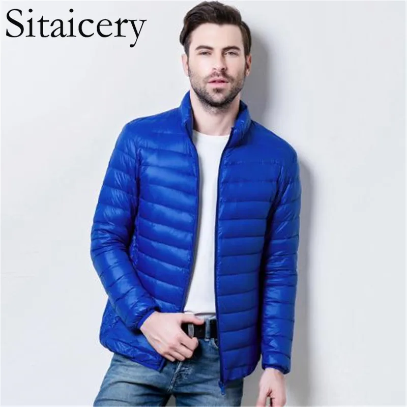 

Men Down Jacket Spring Autumn Boys Down Coat Light Down Jackets Men Warm Outerwear Slim Coat Wholesale