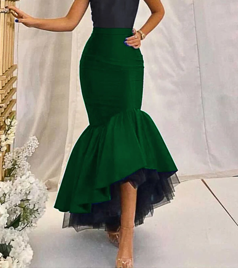 

Женское вечернее платье с юбкой-годе, юбкой-годе, открытыми плечами, без рукавов