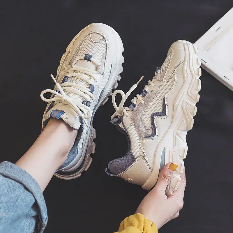 

Кроссовки женские массивные, спортивная обувь на платформе, Вулканизированная подошва, Повседневная теннисная обувь, лето 2021