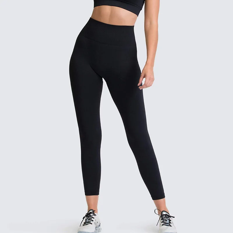 

High Waist Seamless Leggings Solid Color Women Yoga Pants Breathable Slim Pants Push Up Sport Leggings Energy Elastic Gym Pants