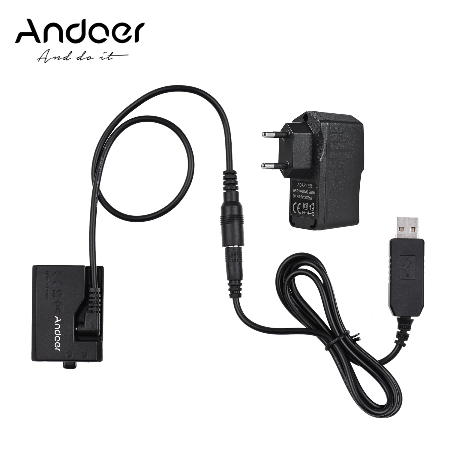 

Andoer ACK-E10 5В USB манекен Батарея соединитель прямого тока Замена для LP-E10 с Мощность адаптер для цифровой однообъективной зеркальной камеры Canon ...