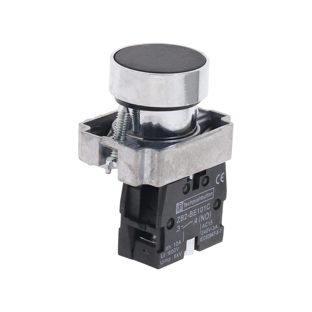 5 шт. 22 мм черный Мгновенный кнопочный переключатель Φ 1NO|switch switch|switch 22mmswitch 5pcs |