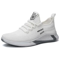 re sneakers male korean edition breathable fly weave running shoes trendy fashion casual white shoes students mens board shoes