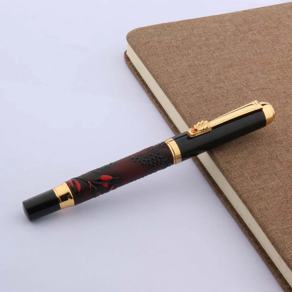 Красный виноградный орнамент с золотым Драконом зажим фотофонтан школьные