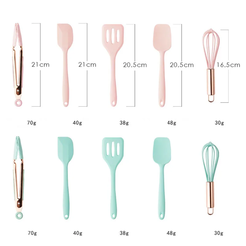 

Cute Baking Tools Silicone Spatula Tongs Blender Food Grade Non Stick Bakeware Pastry Kitchen Accessories Utensils Small