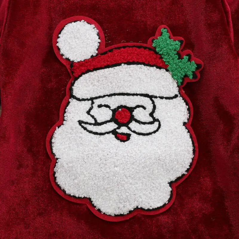 Милая Пижама с рождественским принтом для новорожденных малышей комплект одежды