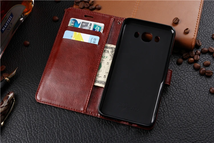 J7 2016 2017 Роскошная кожа caseme чехол для samsung Galaxy NEO J701F/DS DUOS CORE NXT металлический книжка