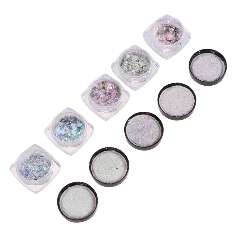 

5PCS Nail Art Glitter Powder DIY Manicure Pasters Fashion Nail Decorations for Home Shop Nail Salon (1 2 3 4 5)