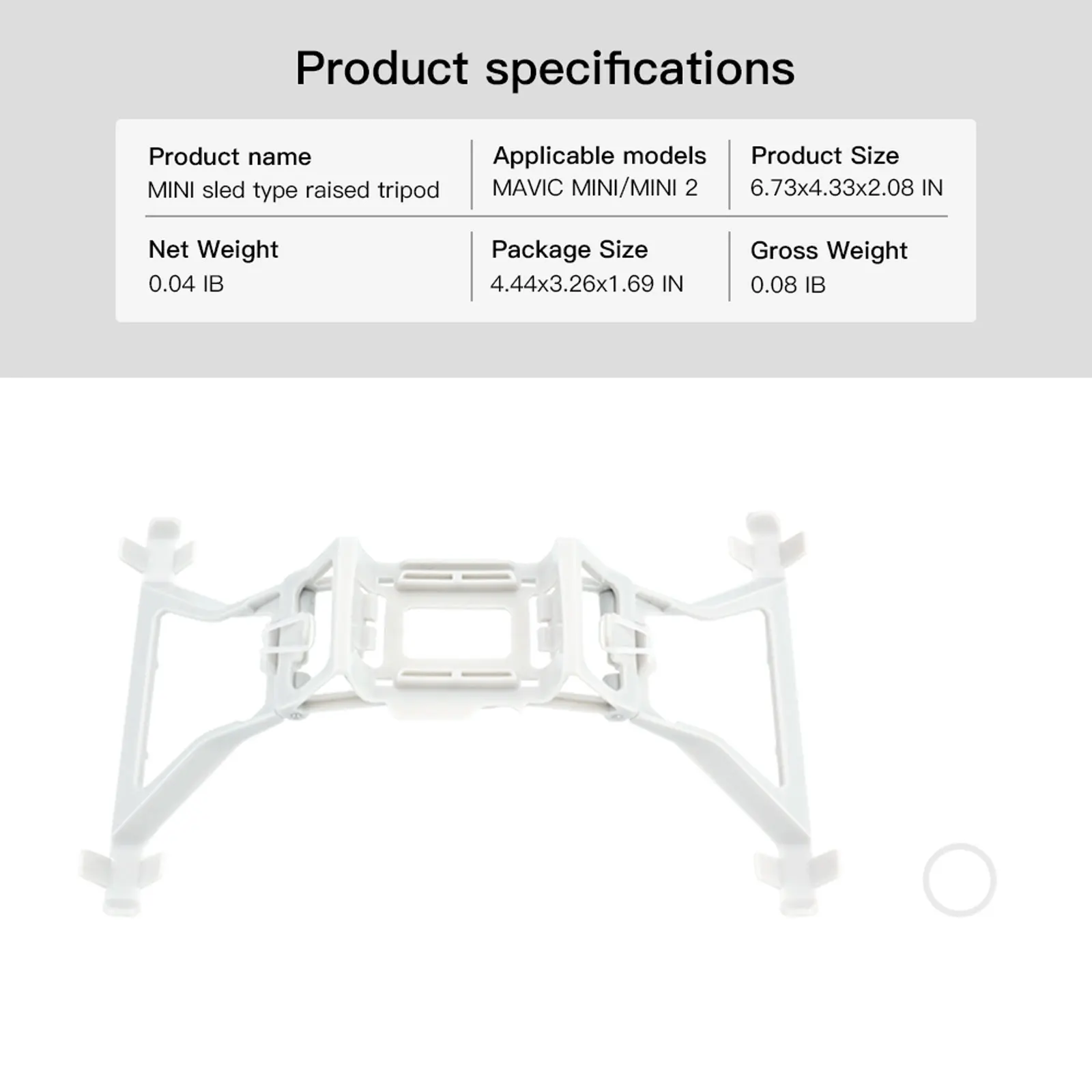 

RCSTQ Foldable Heightened Tripod Landing Gear for Mavic Mini/Mavic Mini 2 RC Quadcopter
