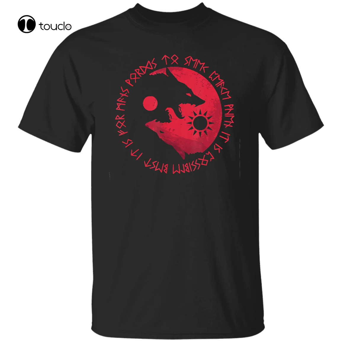 

Новинка, футболка Fenrir, волк Одина, скандинавские руны мифологии, хлопковая футболка унисекс