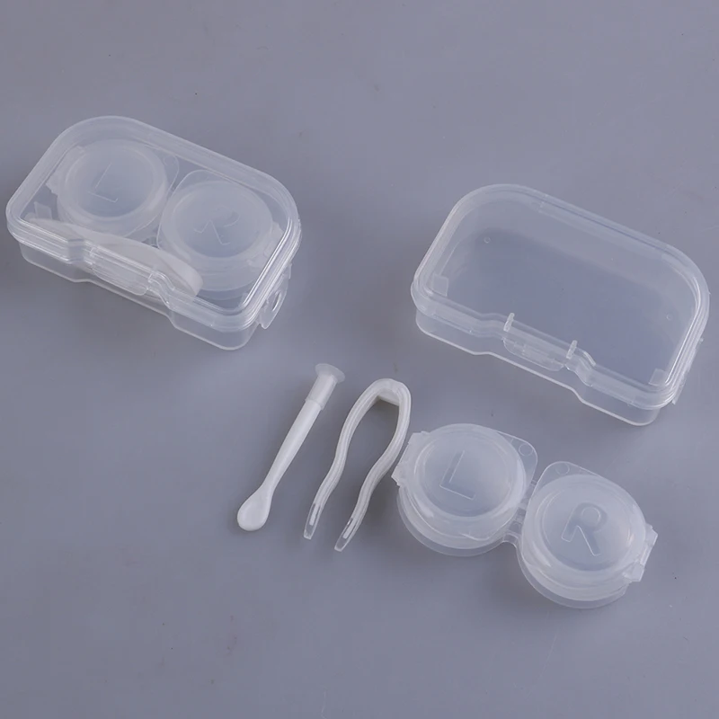 1 Set Plastic Invisible Glasses Box Holder Container Case Soak Storage Eyecare Kit Eye Care Party Cosplay Tool | Аксессуары для