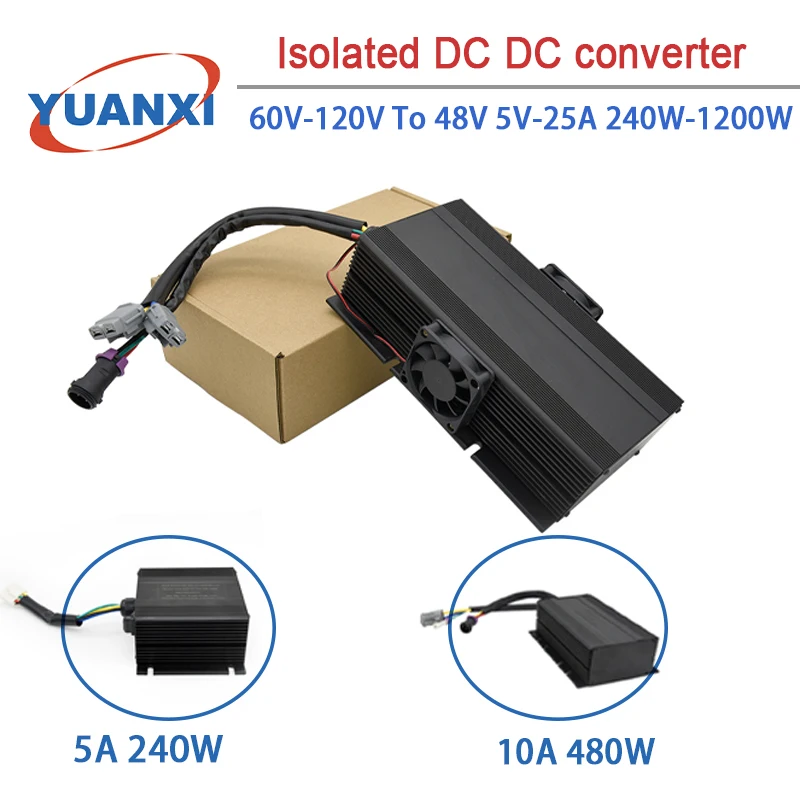

Isolated DC DC converter 60V-120V to 48V 5A10A15A20A25A 240W-1200W step-down converter for various vehicle system modification