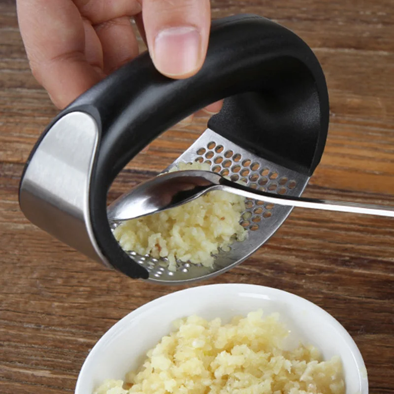 

304 Garlic Press Household Manual Device Kitchen Press Squeezer Handheld Ginger Garlic Tools Easy Operate