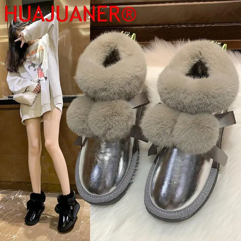 

Женские кожаные ботильоны с овечьим мехом, повседневные водонепроницаемые ботильоны на плоской подошве