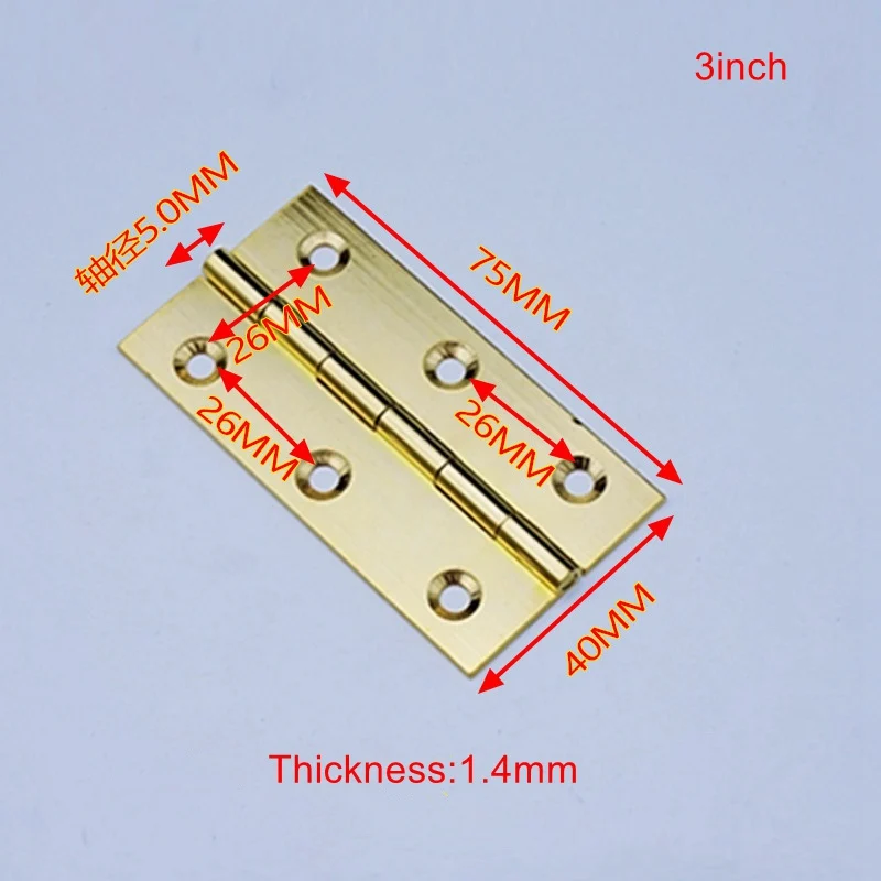 Дверные петли для шкафа латунные кухонные складные стыковые 2 &quot/2 5&quot/3 &quot 4