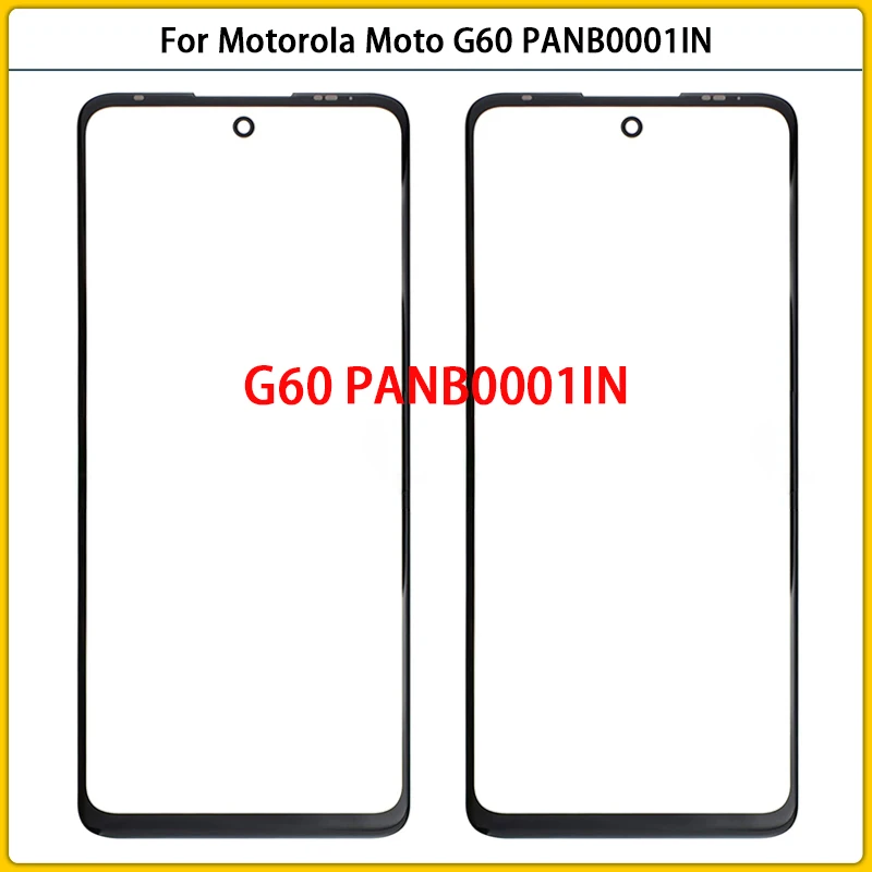 

10PCS For Motorola Moto G60 PANB0001IN Touch Screen LCD Front Outer Glass Panel Lens G60 Touchscreen Glass OCA Glue Replace
