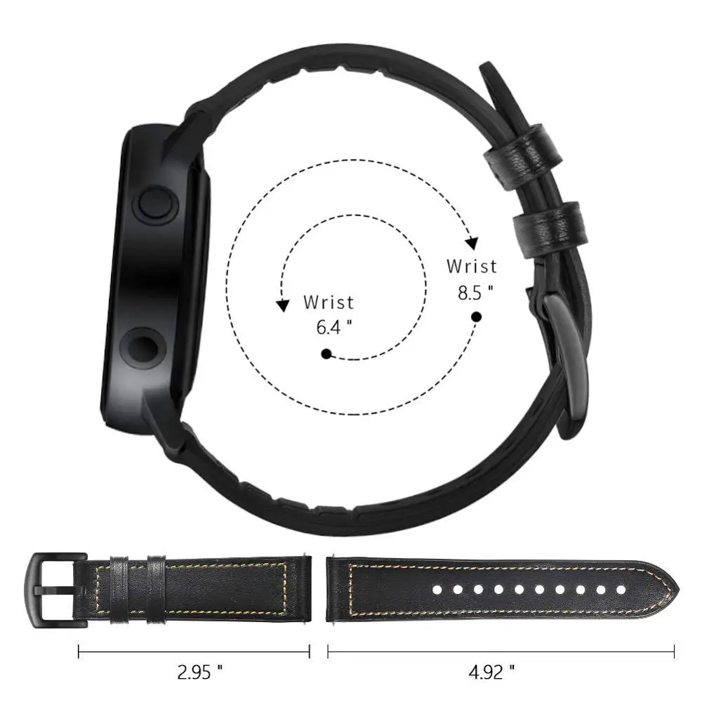 

22mm strap For Huawei watch GT 2 strap Gear S3 Frontier GT2 46 22 mm Leather Watrchband Bracelet Samsung Galaxy watch 46mm strap