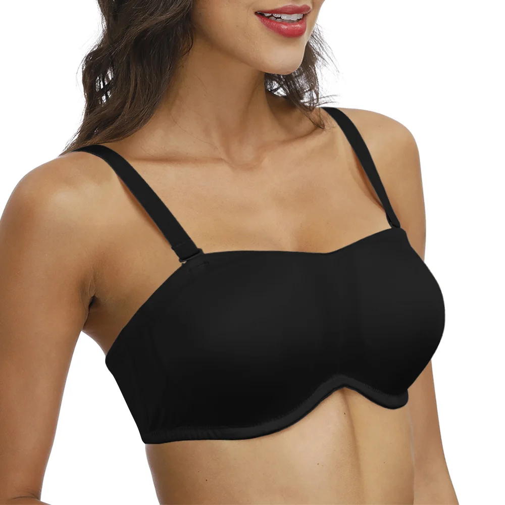 2022 New Women Bra Adjusted Convertible Silicone Strapless Bras Wire Bone Padded A B C D DD DDD E F G 32 34 36 38 40 42 44 46 48