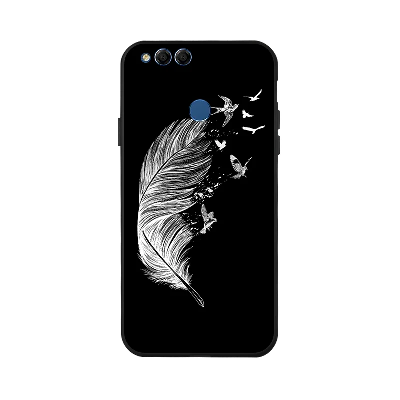 Мягкий Силиконовый ТПУ чехол с рисунком для телефона Huawei Honor 10 6A 7X 8A 8X Max 9 lite 9i v9 play