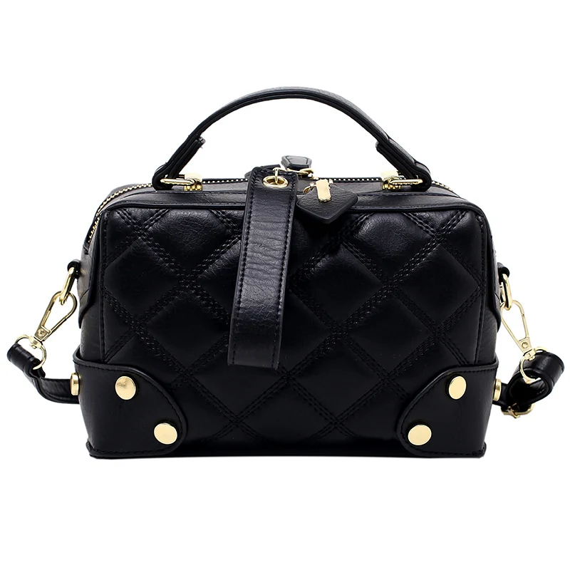 

[BXX] Ladies Vintage PU Leather Bags Women 2021 Fashion Branded Chain Crossbody Hand Bag Lady Trend Handbags and Purses CB165