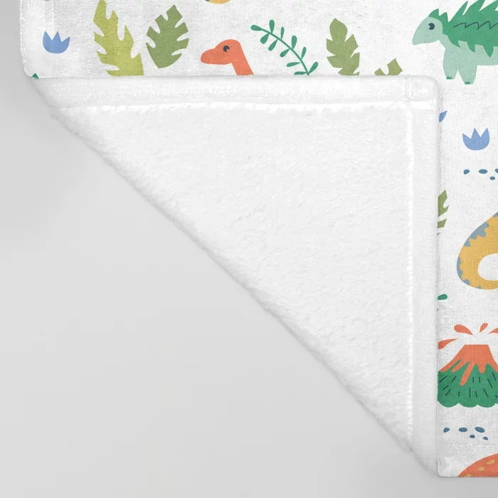 Плед для дивана с изображением вулканов в скандинавском стиле динозавров