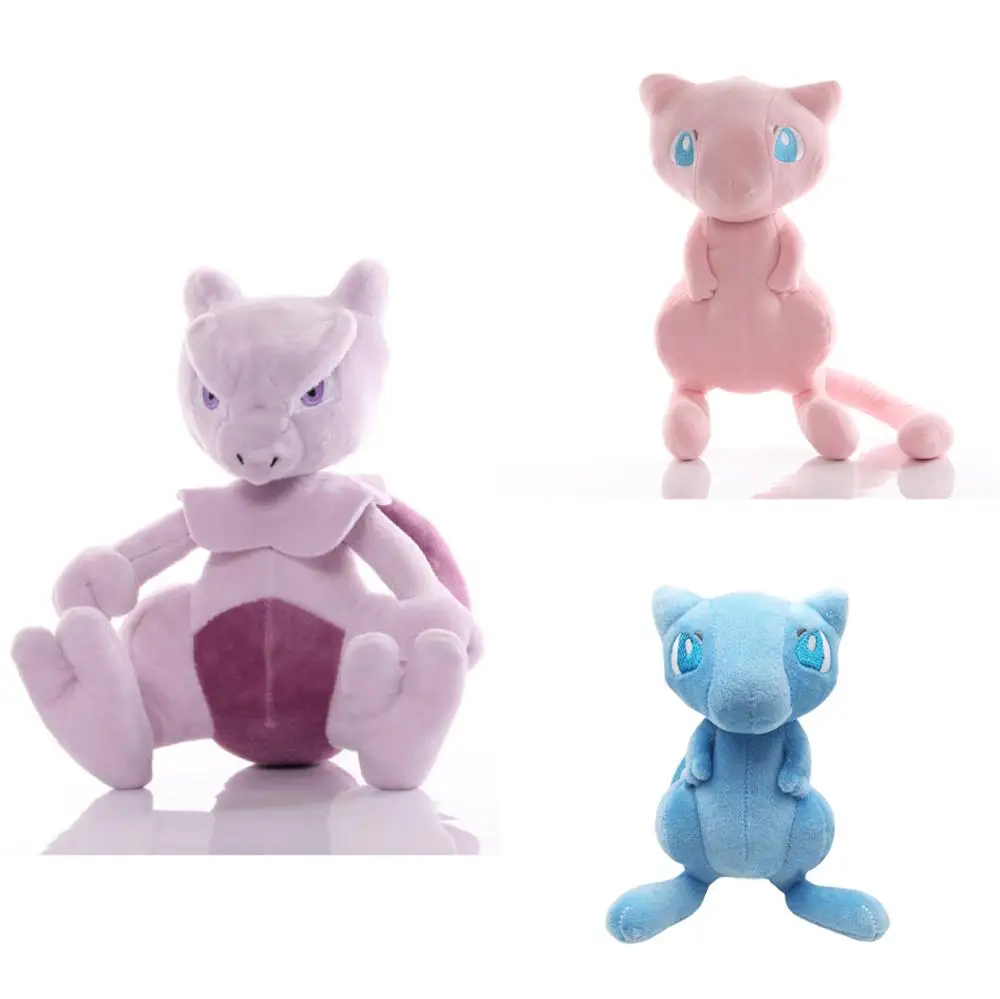 3 вида стилей Mew Плюшевая Игрушка Аниме мультяшная фигурка Mewtwo Фиолетовый Синий