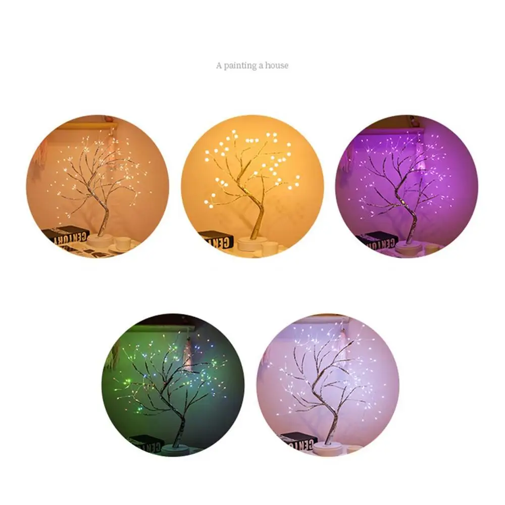 

Free Shopping 36/108 LED Night Light Mini Christmas Tree Copper Wire Garland Lamp Home Party Indoor Decoration Holiday Lighting