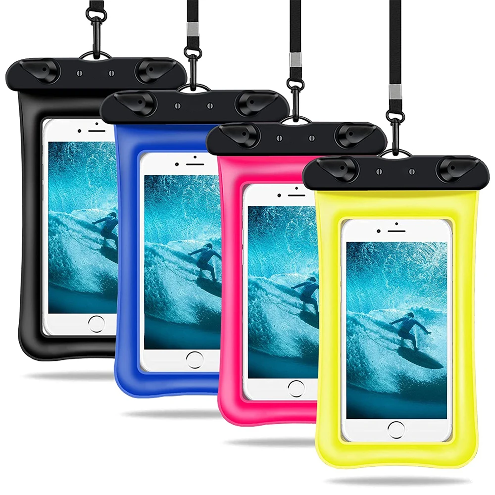 

Waterproof Phone Pouch for IPhone 11 12 Pro Max 8 Plus Galaxy Up To 6.9" Floating Inflatable Airbag Waterproof Bag Phone Pouches