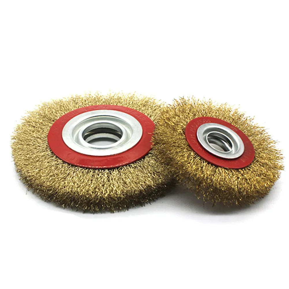 

Wire Brush Wheel Drill Cleaning Rust Polishing Steel Brush Bench Grinder Tool Parts 125mm/150mm Suitable For Burr Polishing Etc