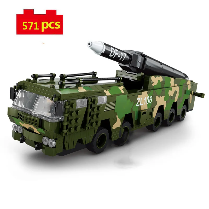 

Military Series World War II Chinese Army DF-17 ballistic missile soldier Figures DIY Model Building Blocks Bricks Toys Gifts